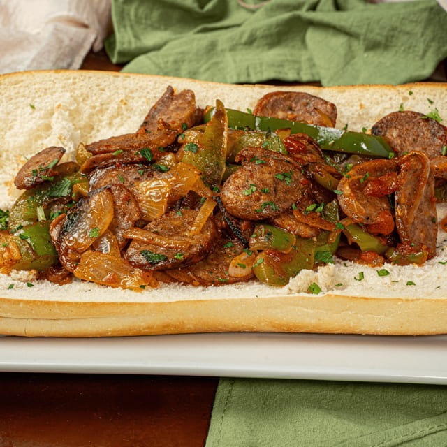Sausage & Peppers Sandwich.