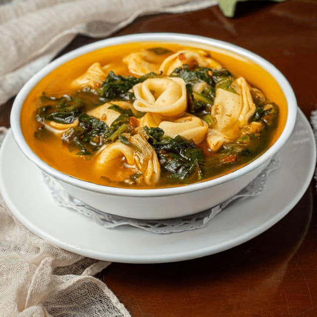 Tortellini Escarole Soup.