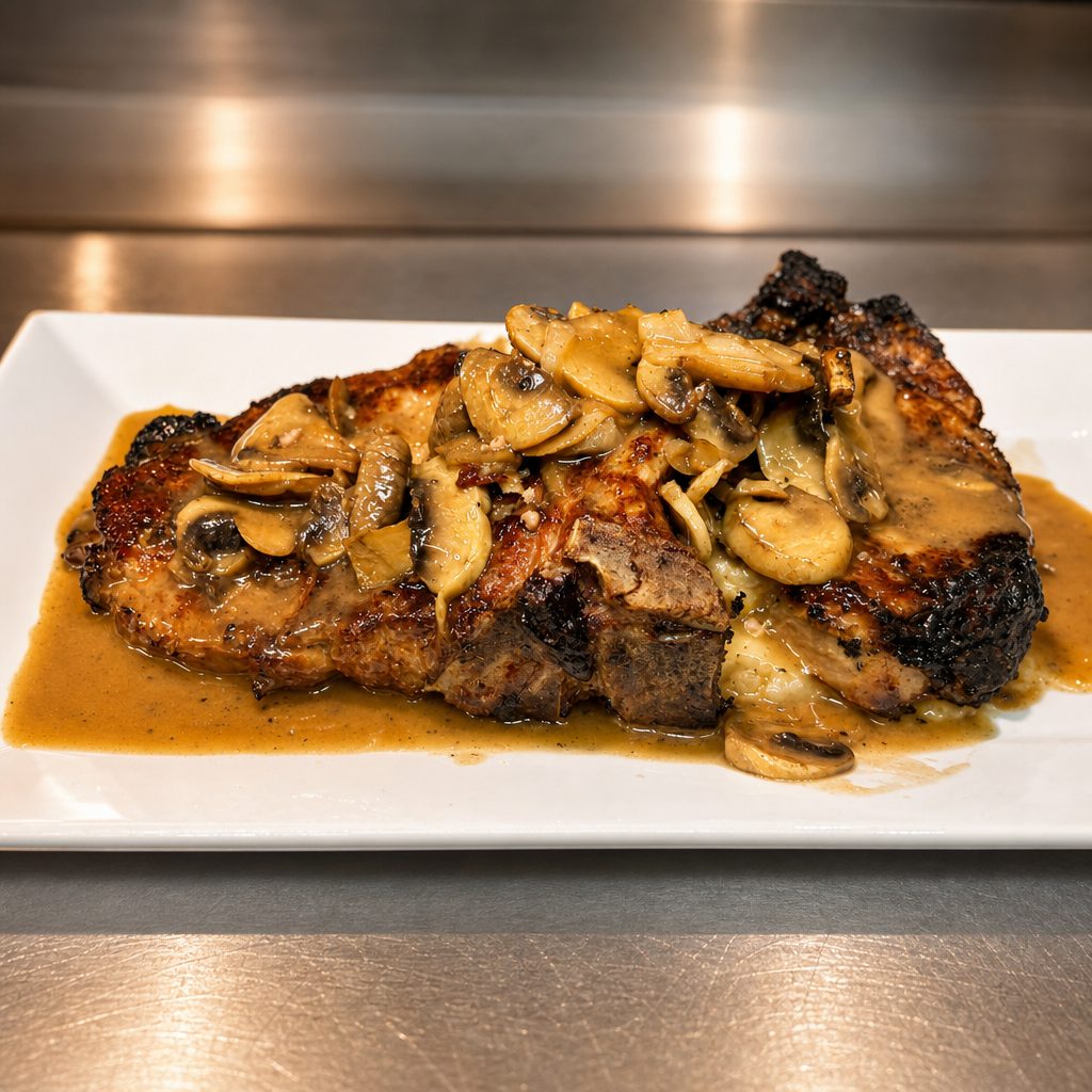 Pork Chops Balsamico $38.50.
